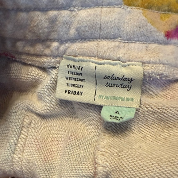 Saturday/Sunday by Anthropologie Camilla Floral Fleece Joggers - XL - Picture 8 of 8